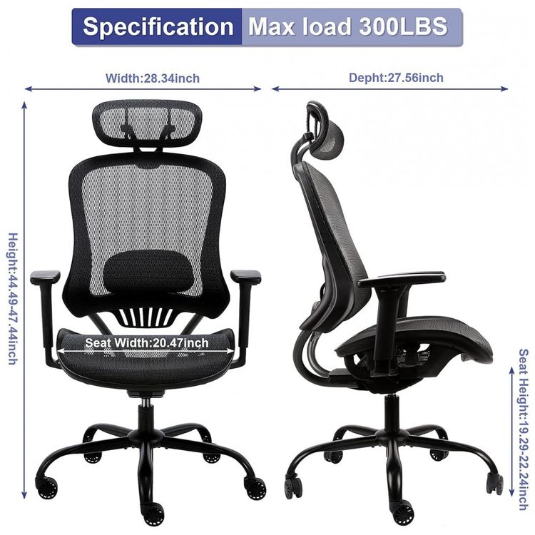 Cadeira-de-Escritorio-Ergonomica-Giratoria-e-Ajustavel-com-foto-1