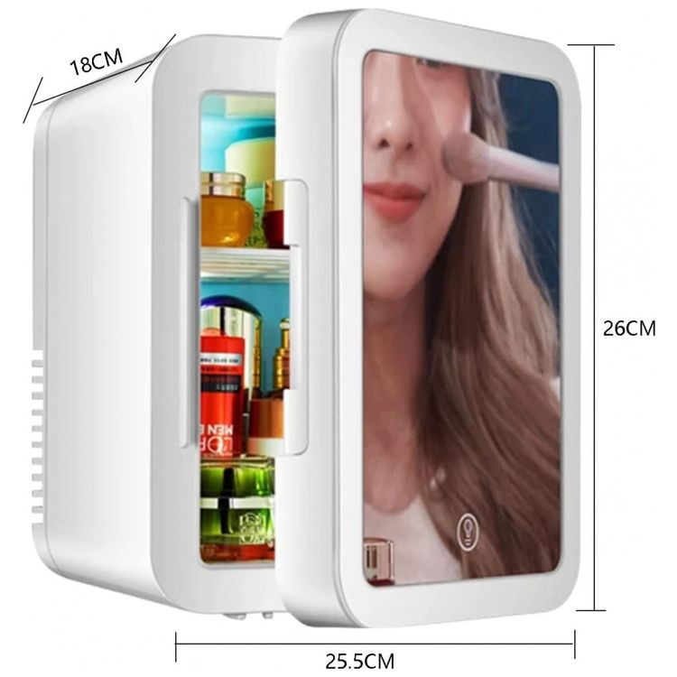 Mini-Geladeira-para-Skincare-4-Litros-com-Espelho-12V-foto-1