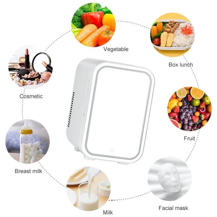 Mini-Geladeira-para-Skincare-4-Litros-com-Espelho-12V-foto-3
