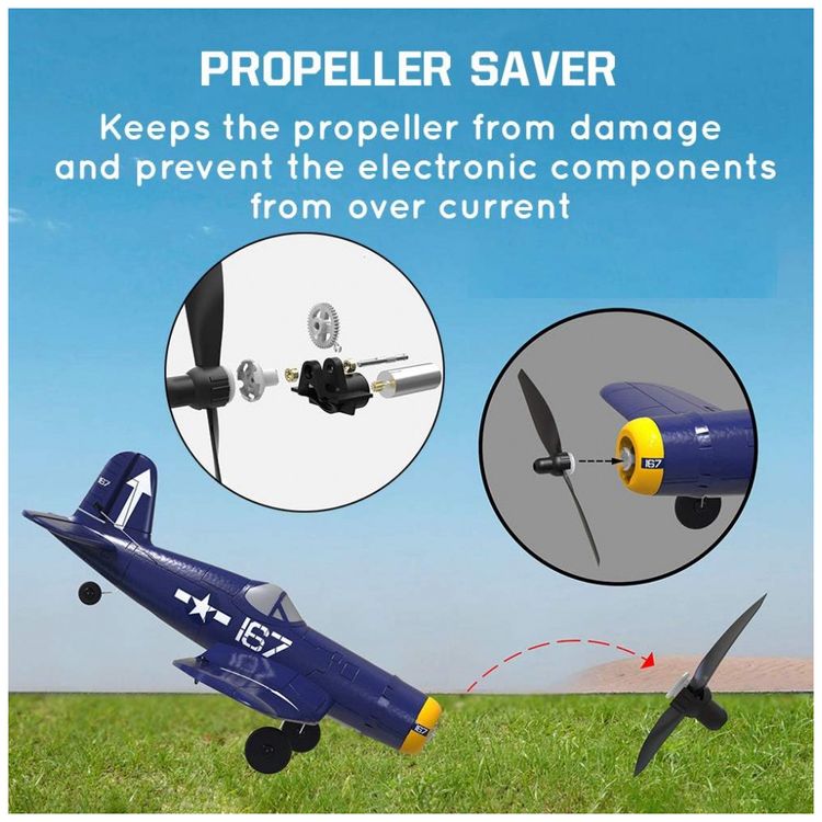 CredevZone-F4U-Aviao-de-Controle-Remoto-2.4G-Design-4CH-foto-1