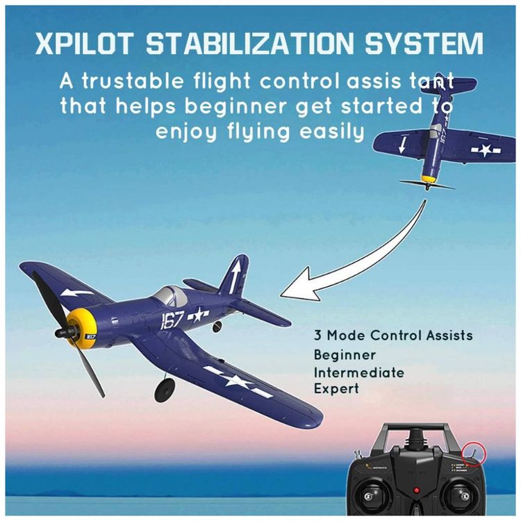 CredevZone-F4U-Aviao-de-Controle-Remoto-2.4G-Design-4CH-foto-3