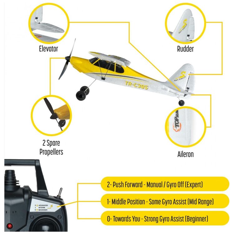Top-Race-TR-C385-Aviao-de-Controle-Remoto-para-Adultos-com-3-foto-1