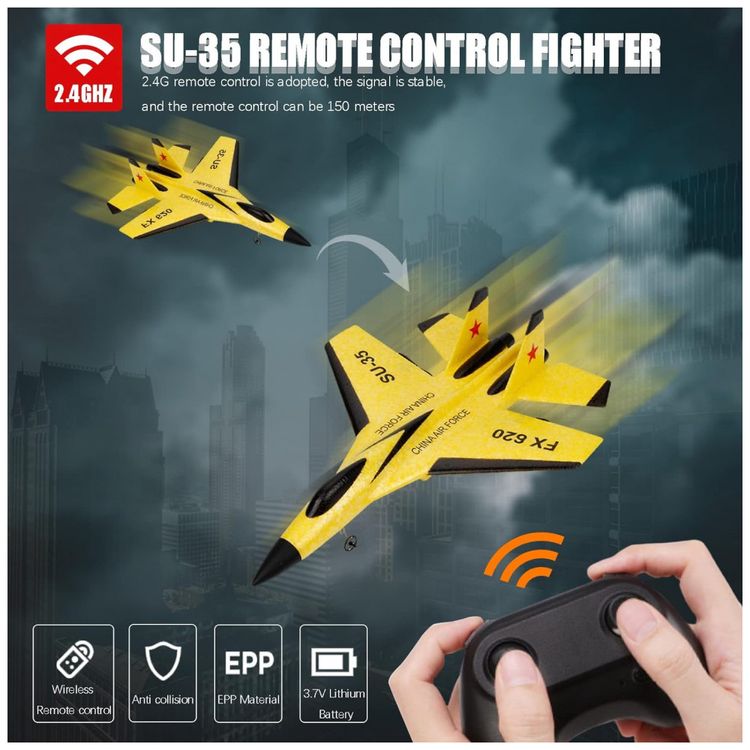 SU-35-Aviao-de-Controle-Remoto-2.4G-Design-2CH-Idade-foto-2