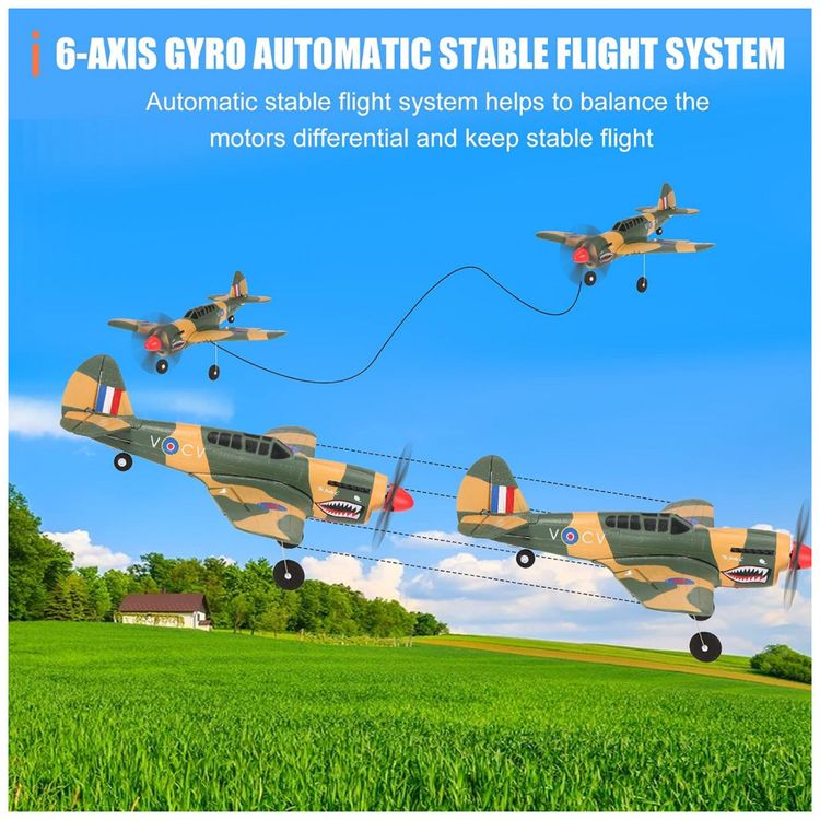 A220-P40-Aviao-de-Controle-Remoto-2.4G-Design-4CH-Idade-foto-3
