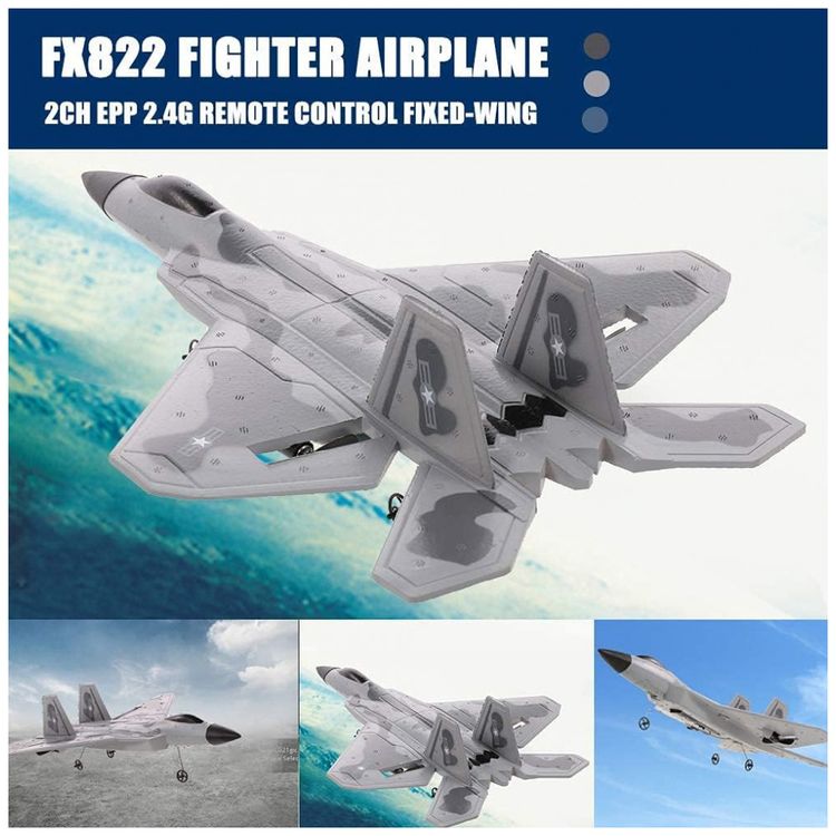 Aviao-de-Controle-Remoto-F22-2.4G-Design-4CH-Idade-foto-1