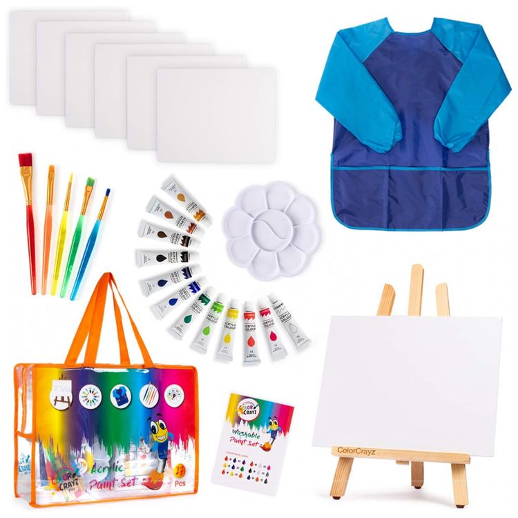 Kit-de-Pintura-Conjunto-Artistico-com-27-Pecas-Inclui-12-foto-0