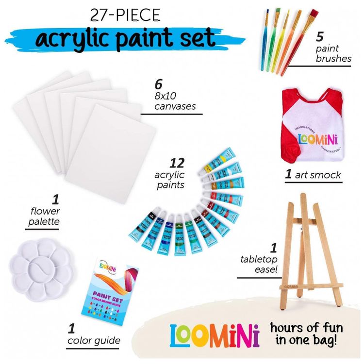 Kit-de-Pintura-Conjunto-Artistico-com-27-Pecas-Inclui-12-foto-1