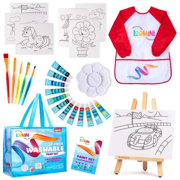 Kit-de-Pintura-Conjunto-Artistico-com-27-Pecas-Inclui-12-foto-0