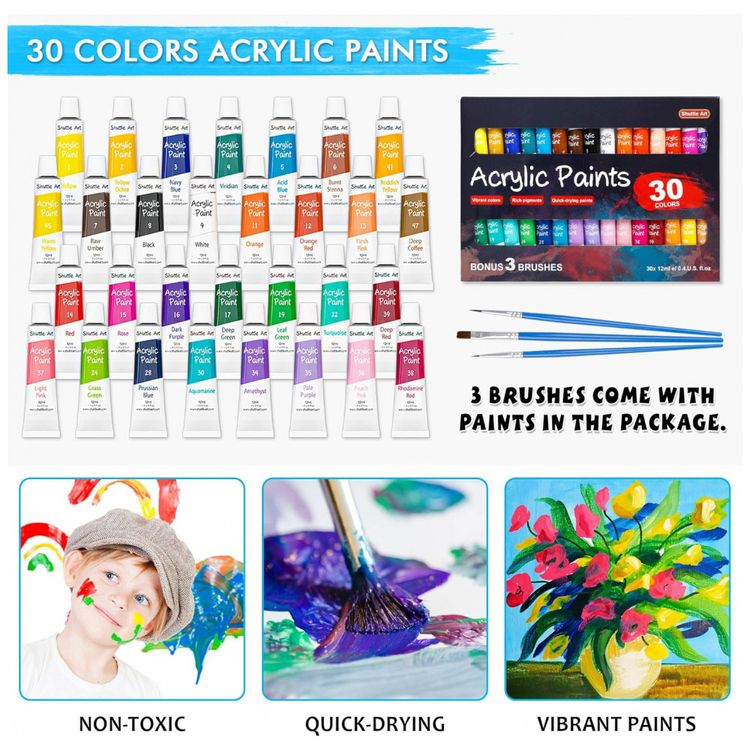 Kit-de-Pintura-Conjunto-istico-com-69-Pecas-Inclui-30-foto-3