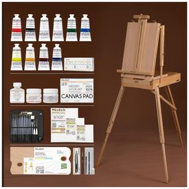 Kit-de-Pintura-Conjunto-Artistico-com-15-Tintas-MEEDEN-foto-0