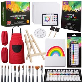 Kit-de-Pintura-Conjunto-Artistico-com-35-Pecas-Inclui-12-foto-0