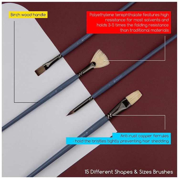 Kit-de-Pintura-Conjunto-Artistico-com-15-Tintas-MEEDEN-foto-4