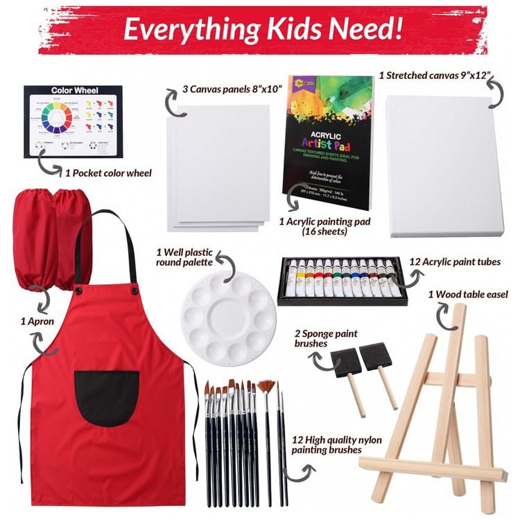 Kit-de-Pintura-Conjunto-Artistico-com-35-Pecas-Inclui-12-foto-3
