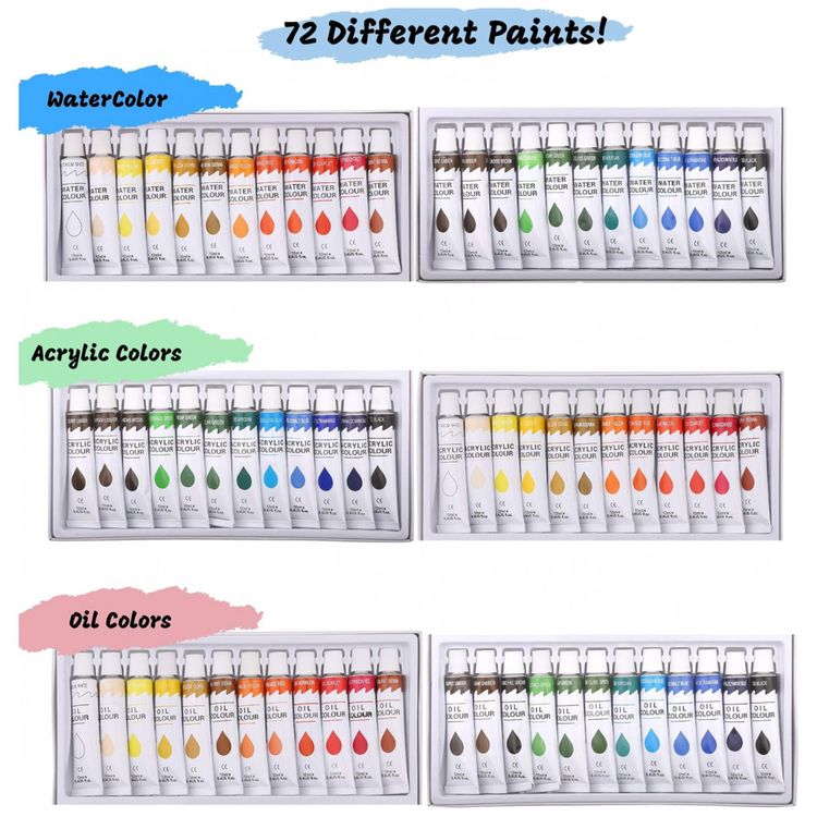 Kit-de-Pintura-Conjunto-Artistico-com-139-Pecas-Inclui-72-foto-3