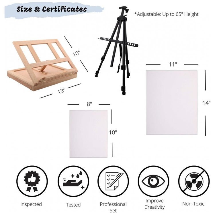 Kit-de-Pintura-Conjunto-Artistico-com-139-Pecas-Inclui-72-foto-4