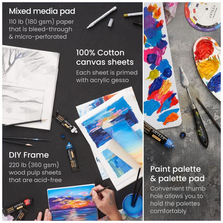 Kit-de-Pintura-Conjunto-Artistico-com-60-Pecas-Inclui-48-foto-5