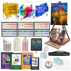 Kit-de-Pintura-Conjunto-Artistico-com-131-Pecas-Inclui-72-foto-0