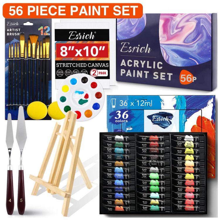 Acrylic-Kit-de-Pintura-Conjunto-Artistico-com-75-Pecas-foto-1