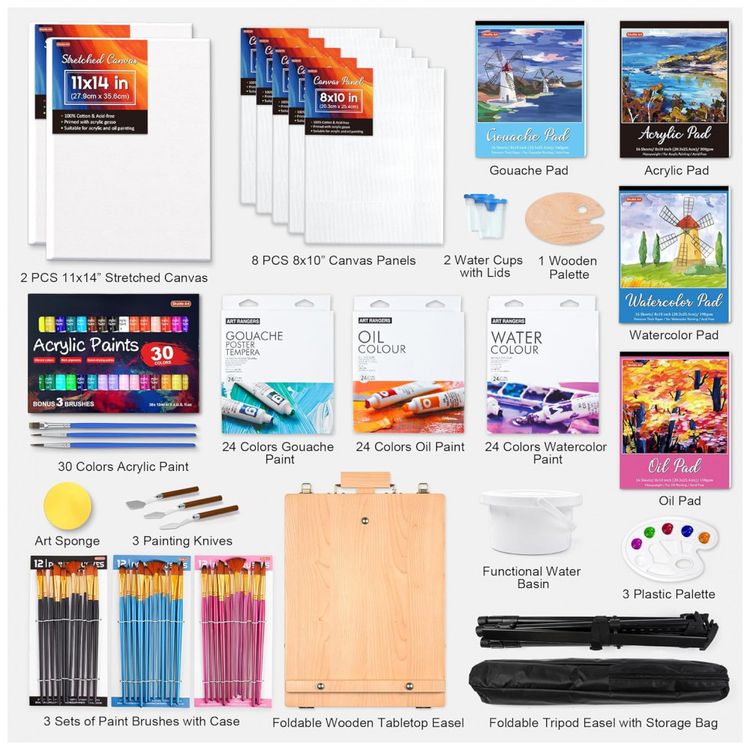 Kit-de-Pintura-Conjunto-istico-com-170-Pecas-Inclui-102-foto-1