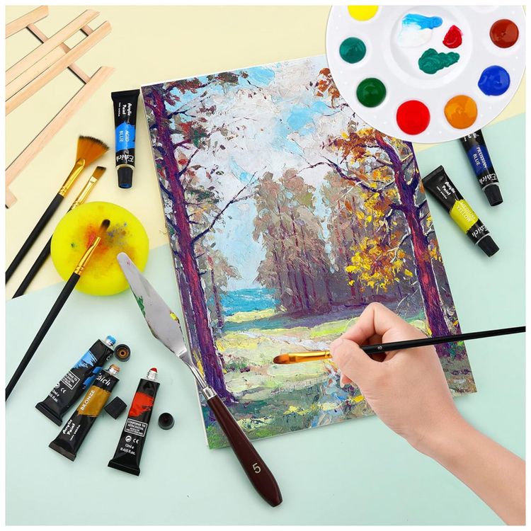 Acrylic-Kit-de-Pintura-Conjunto-Artistico-com-75-Pecas-foto-4
