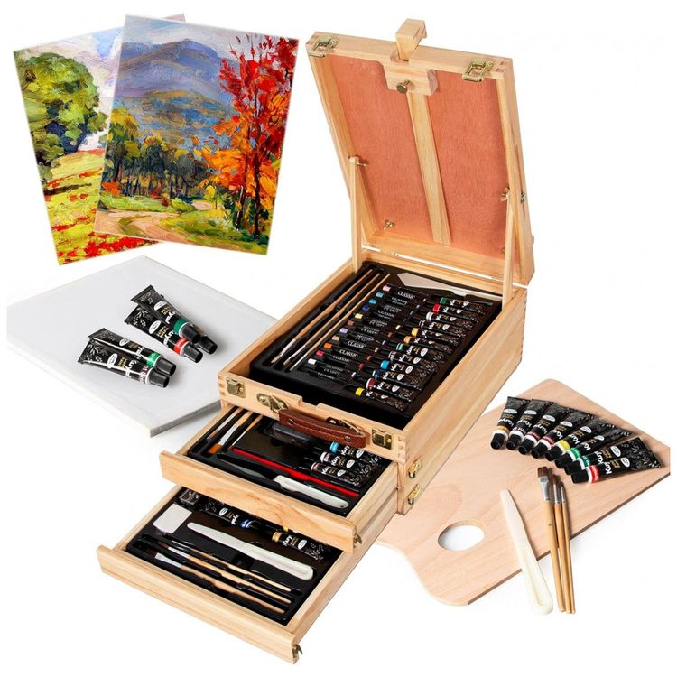 Kit-de-Pintura-Conjunto-Artistico-com-93-Pecas-Inclui-12-foto-0