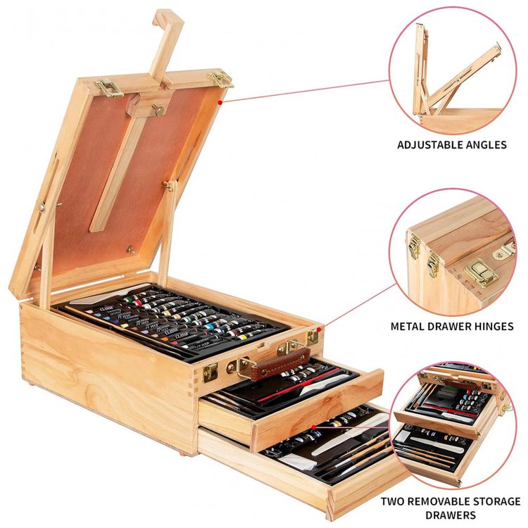 Kit-de-Pintura-Conjunto-Artistico-com-93-Pecas-Inclui-12-foto-1