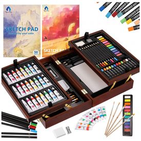 Kit-de-Pintura-Conjunto-Artistico-com-85-Pecas-Inclui-24-foto-0