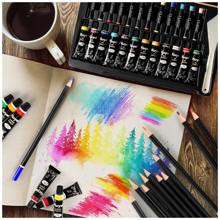 Kit-de-Pintura-Conjunto-Artistico-com-93-Pecas-Inclui-12-foto-3
