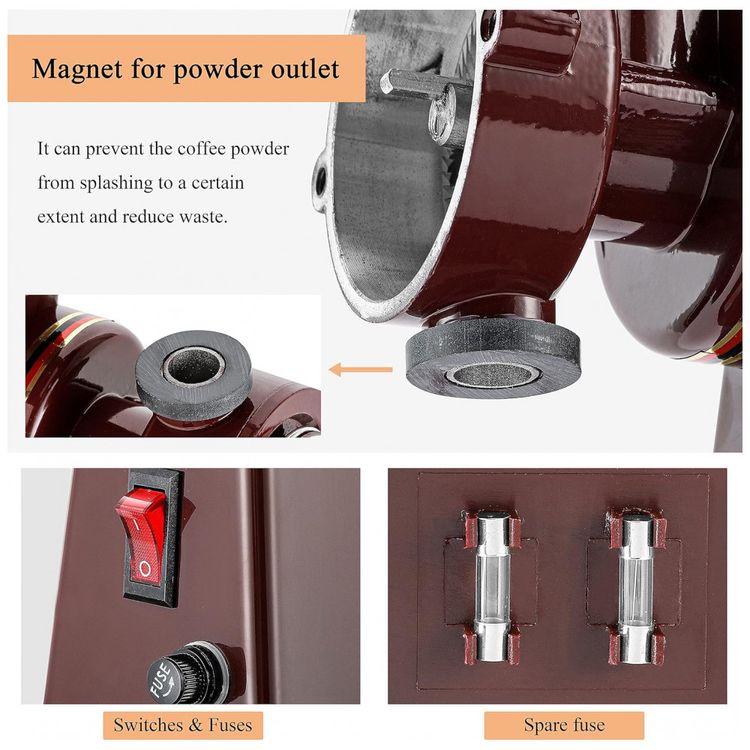 Moedor-de-Cafe-Eletrico-8-Niveis-de-Moagem-ate-250g-Aco-foto-4