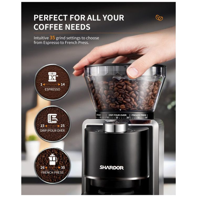 Moedor-de-Cafe-Eletrico-35-Niveis-de-Moagem-ate-135g-Aco-foto-1