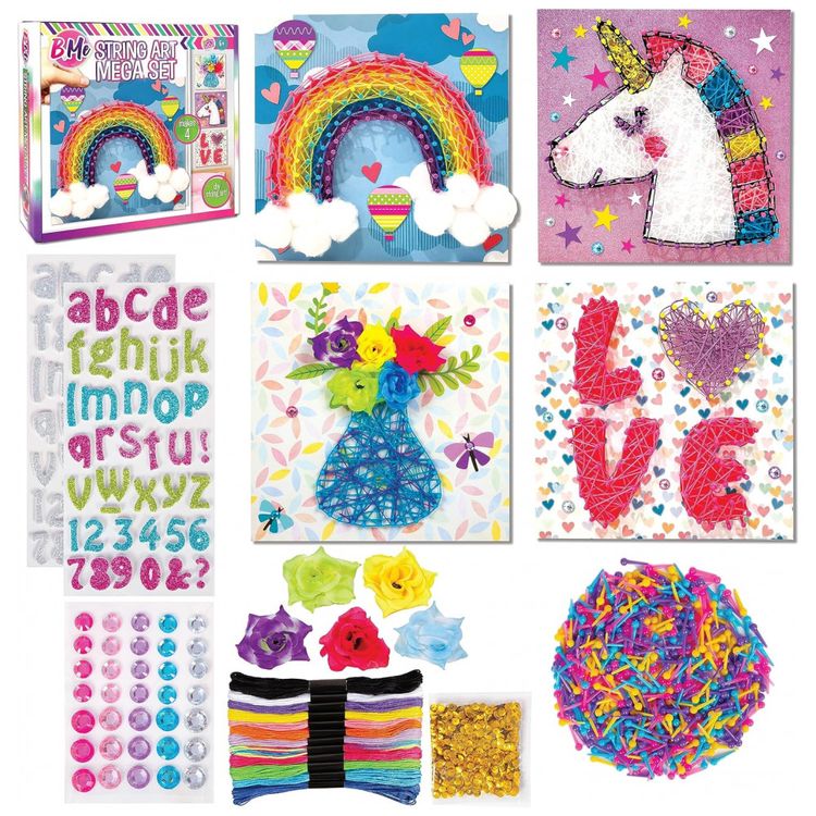 BMe-Kit-Faca-Voce-Mesmo-DIY-4-Quadros-Tema-Unicornio-em-foto-1