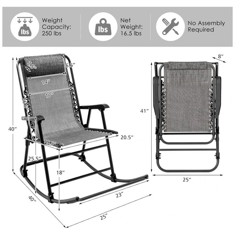 Goplus-Cadeira-Reclinavel-Ajustavel-Gravidade-Zero-com-Apoio-foto-2