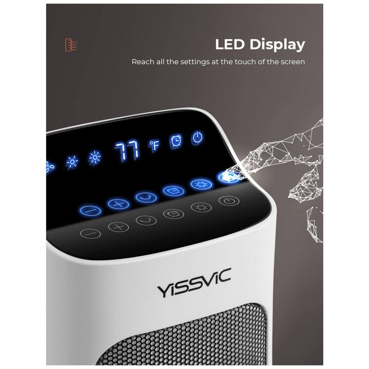 Aquecedor-Eletrico-de-Torre-com-Painel-de-Controle-Digital-foto-2