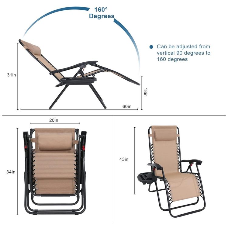Cadeira-Ajustavel-e-Reclinavel-com-Gravidade-Zero-e-Suporte-p-foto-2