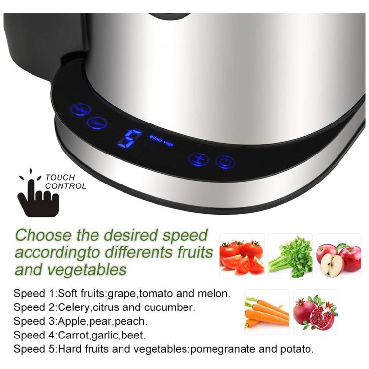 Manice-Centrifuga-de-Frutas-com-5-Velocidades-Aco-foto-2