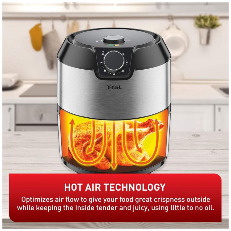 Airfryer-redonda-de-aco-inoxidavel-com-baixo-teor-de-oleo-de-foto-1