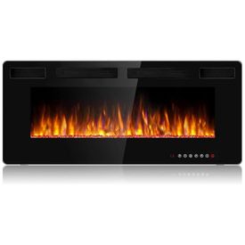 Lareira-Eletrica-de-Embutir-A45x91L-com-Controle-Remoto-e-foto-0