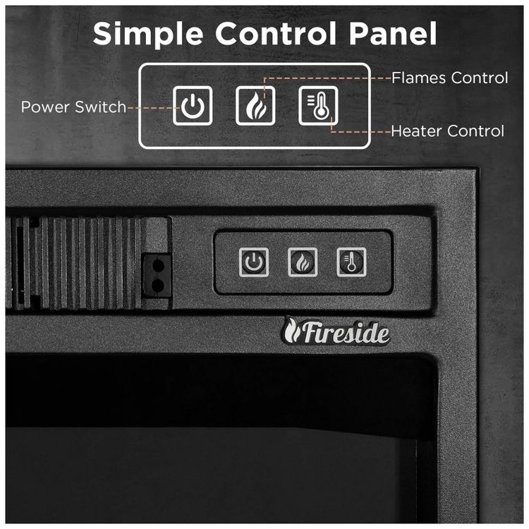 Lareira-Eletrica-TURBR-de-Embutir-43x58L-com-Controle-foto-3