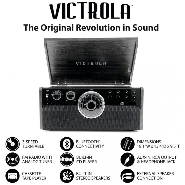 Vitrola-Toca-Discos-Retro-Vitrola-3-Velocidades-com-Funcoes-foto-2