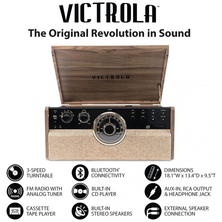 Vitrola-Toca-Discos-Retro-Vitrola-3-Velocidades-com-Funcoes-foto-2