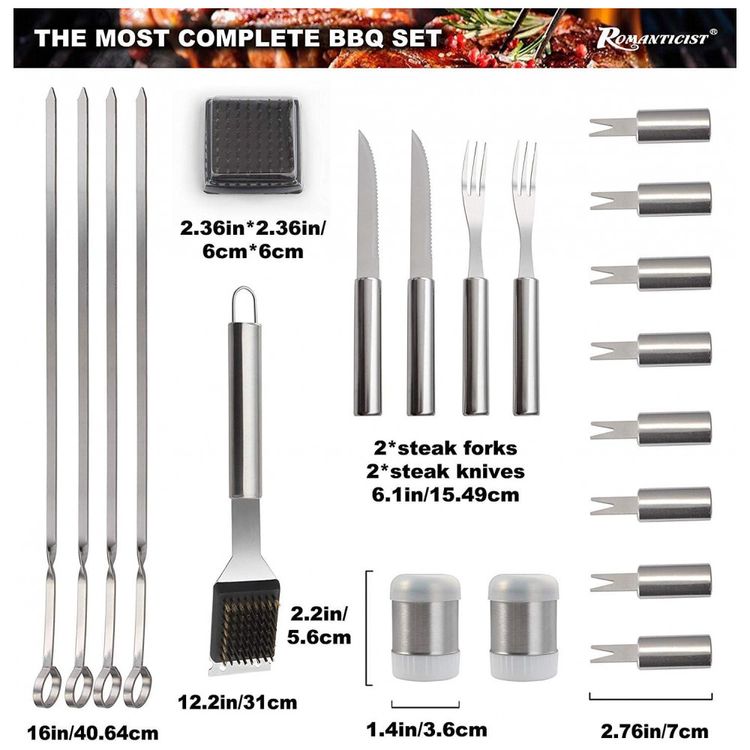 Kit-Churrasco-na-Grelha-28-Pecas-de-Aco-Inoxidavel-e-foto-2