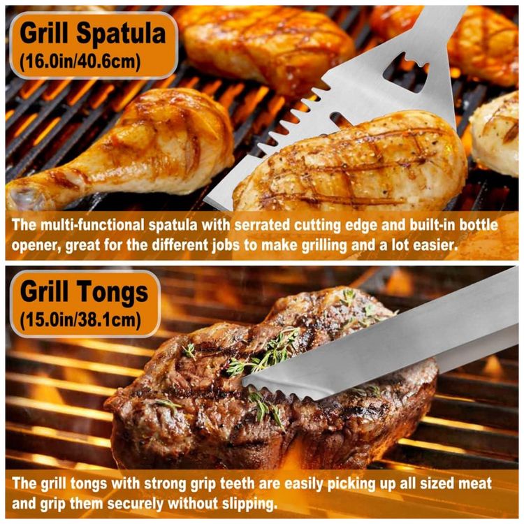 Kit-Churrasco-na-Grelha-26-Pecas-de-Aco-Inoxidavel-foto-1
