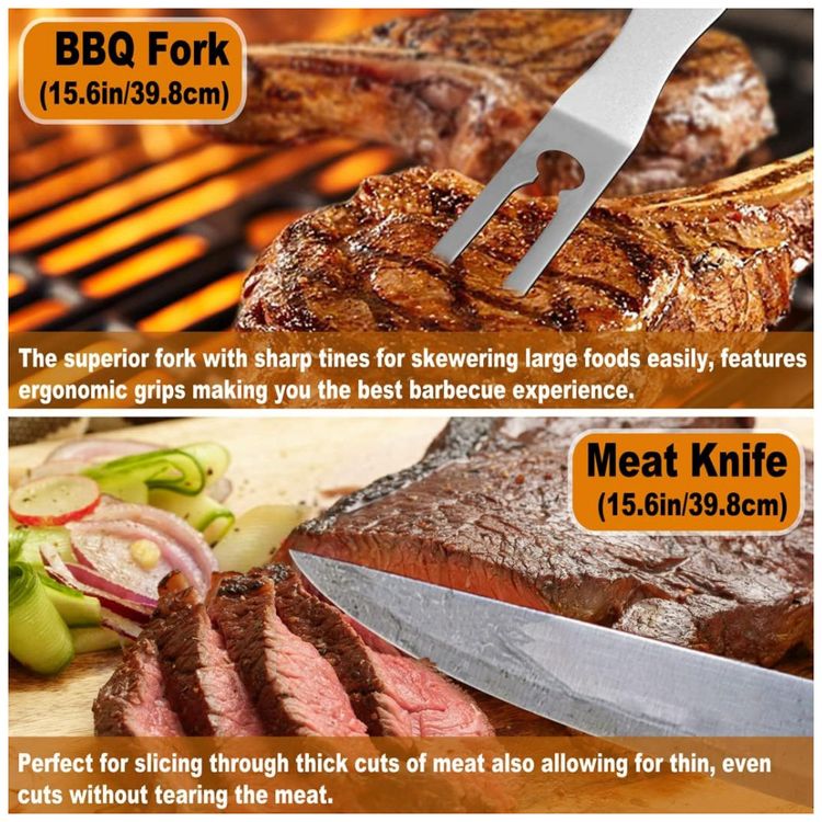 Kit-Churrasco-na-Grelha-26-Pecas-de-Aco-Inoxidavel-foto-2