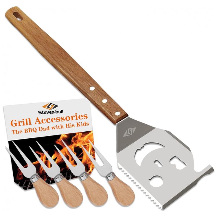 Kit-Churrasco-na-Grelha-7-Pecas-de-Aco-Inoxidavel-STEVEN-foto-0