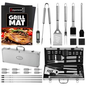 Kit-Churrasco-na-Grelha-23-Pecas-de-Aco-Inoxidavel-foto-0