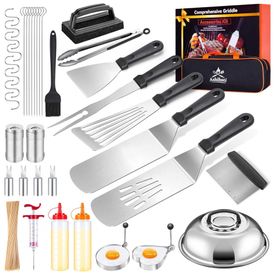 Griddle-Kit-Churrasco-na-Grelha-42-Pecas-de-Aco-Inoxidavel-e-foto-0