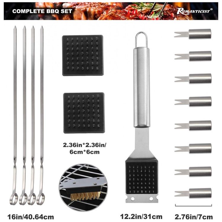 Kit-Churrasco-na-Grelha-23-Pecas-de-Aco-Inoxidavel-foto-2