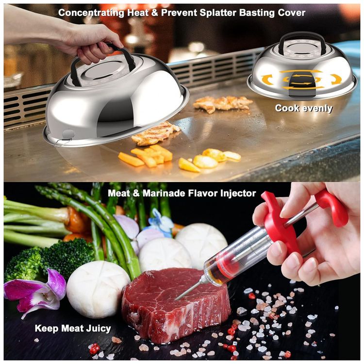Griddle-Kit-Churrasco-na-Grelha-42-Pecas-de-Aco-Inoxidavel-e-foto-3