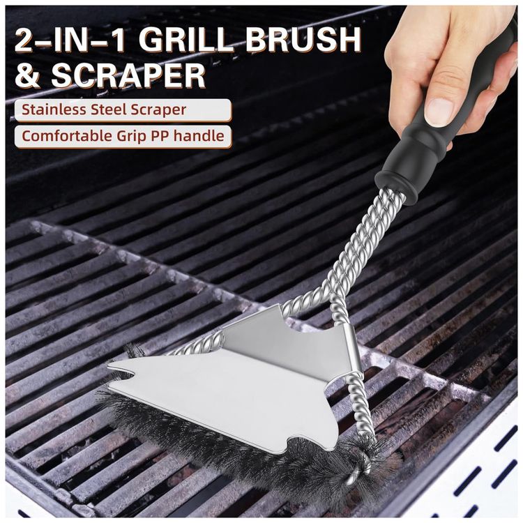Kit-Churrasco-na-Grelha-30-Pecas-de-Aco-Inoxidavel-e-Escova-foto-3