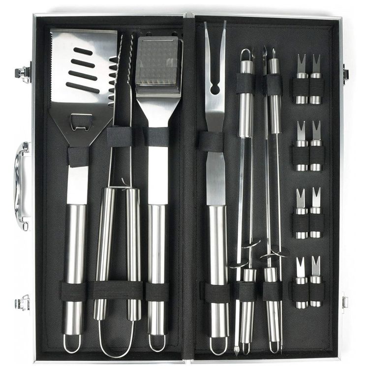 Kit-Churrasco-na-Grelha-16-Pecas-de-Aco-Inoxidavel-com-foto-2